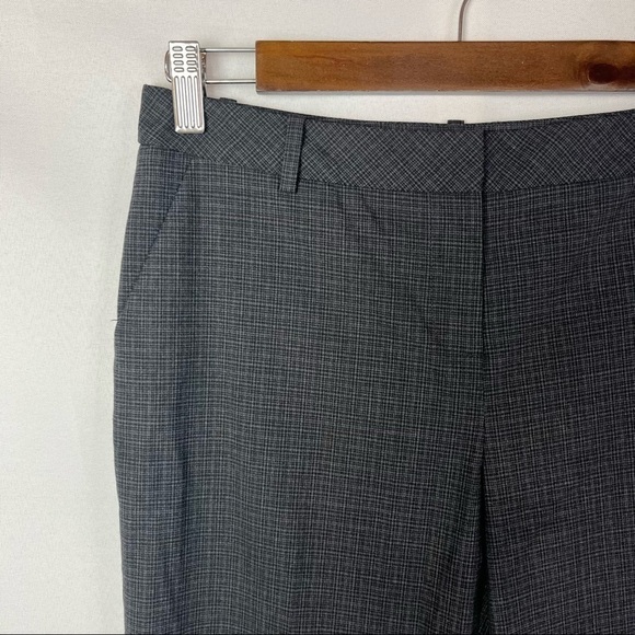 Halogen Petite Gray Micro Plaid Taylor Fit Bootcut Dress Pants 4P - Picture 3 of 4